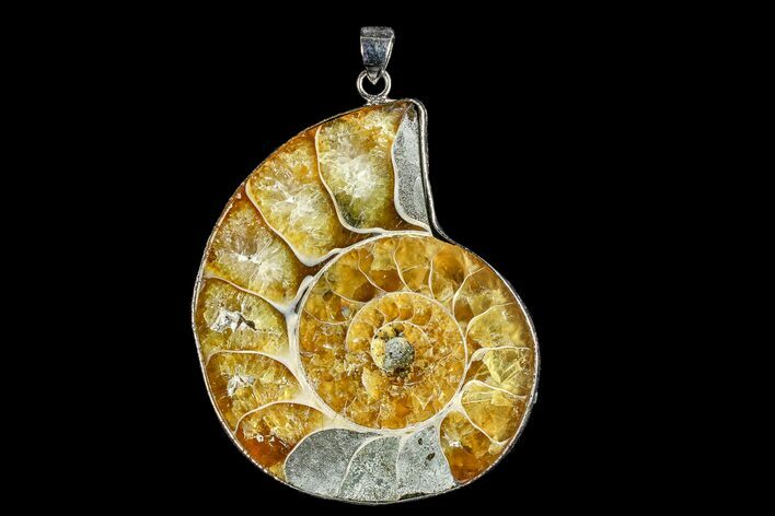 Fossil Ammonite Pendant - Million Years Old #166157